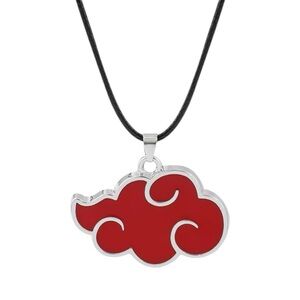 NARUTO AKATSUKI NECKLACE PENDANT RED CLOUD - BRAND NEW